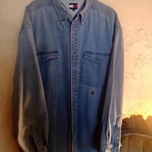 Men's Long sleeve Jean shirt